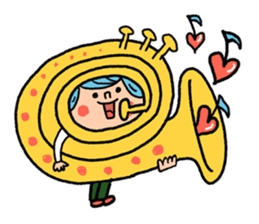 Go for it! Wind music sticker #5742525