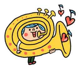 Go for it! Wind music sticker #5742525