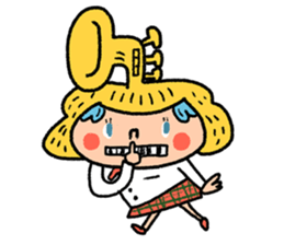 Go for it! Wind music sticker #5742556