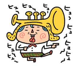 Go for it! Wind music sticker #5742557