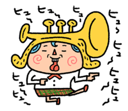 Go for it! Wind music sticker #5742557