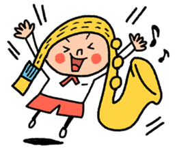 Go for it! Wind music sticker #5742558