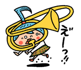 Go for it! Wind music sticker #5742559