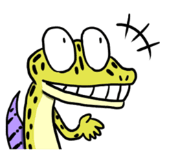 comical reptiles sticker #5744365
