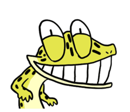 comical reptiles sticker #5744366