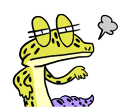 comical reptiles sticker #5744367