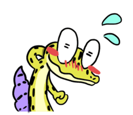 comical reptiles sticker #5744371