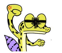comical reptiles sticker #5744373