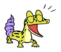 comical reptiles sticker #5744378