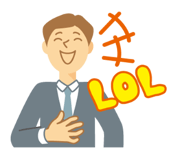 Gentle Suit Man For English sticker #5744986