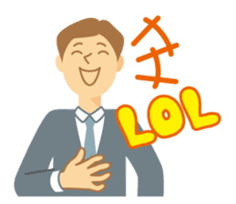 Gentle Suit Man For English sticker #5744986