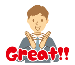 Gentle Suit Man For English sticker #5745008