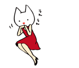 Cat wearing pumps. sticker #5746412