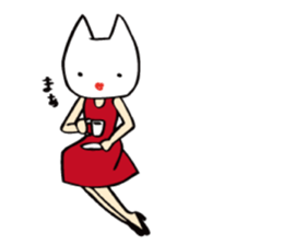 Cat wearing pumps. sticker #5746413