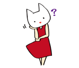 Cat wearing pumps. sticker #5746415