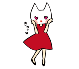 Cat wearing pumps. sticker #5746418
