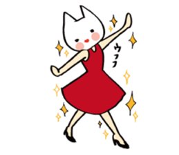 Cat wearing pumps. sticker #5746421