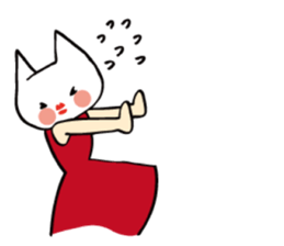 Cat wearing pumps. sticker #5746433