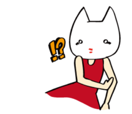 Cat wearing pumps. sticker #5746435