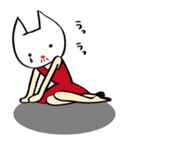 Cat wearing pumps. sticker #5746441