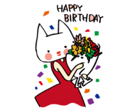 Cat wearing pumps. sticker #5746446