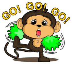 Funny and cute monkey sticker #5749053