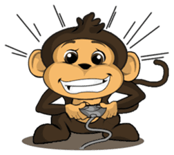 Funny and cute monkey sticker #5749054
