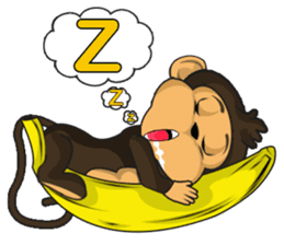 Funny and cute monkey sticker #5749055