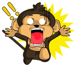 Funny and cute monkey sticker #5749056