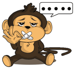 Funny and cute monkey sticker #5749057