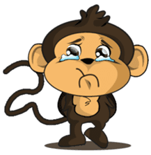 Funny and cute monkey sticker #5749061