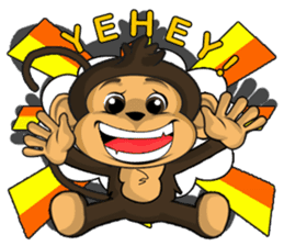 Funny and cute monkey sticker #5749063