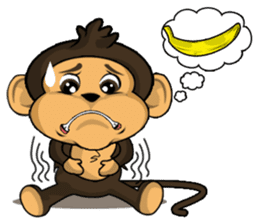 Funny and cute monkey sticker #5749065
