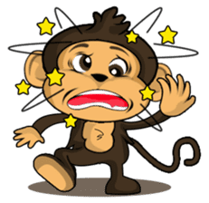 Funny and cute monkey sticker #5749068