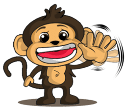 Funny and cute monkey sticker #5749069