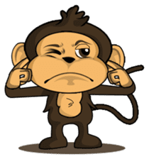 Funny and cute monkey sticker #5749070
