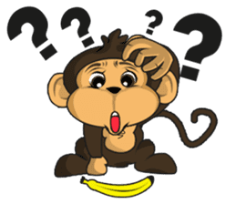 Funny and cute monkey sticker #5749071