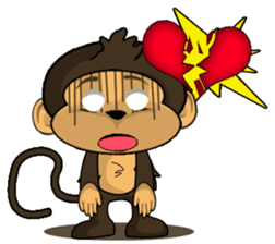 Funny and cute monkey sticker #5749074