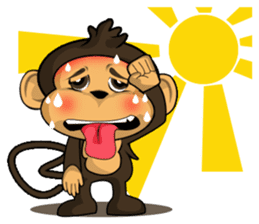Funny and cute monkey sticker #5749076