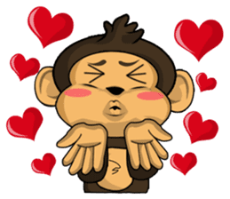 Funny and cute monkey sticker #5749078