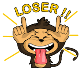 Funny and cute monkey sticker #5749083