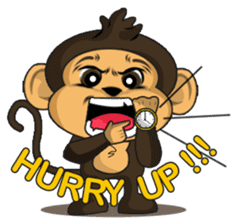 Funny and cute monkey sticker #5749084