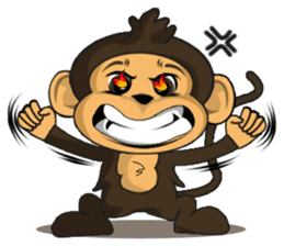 Funny and cute monkey sticker #5749085