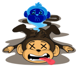 Funny and cute monkey sticker #5749087