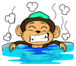 Funny and cute monkey sticker #5749088