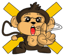 Funny and cute monkey sticker #5749089