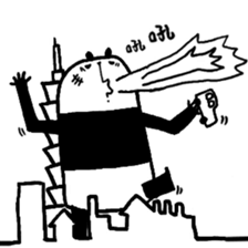 Black and White Bear 3 sticker #5749154