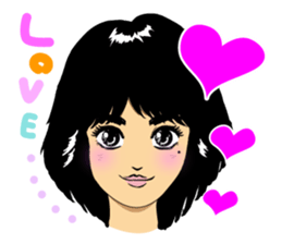 80s girls of Japan. sticker #5750092