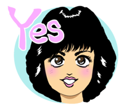 80s girls of Japan. sticker #5750093