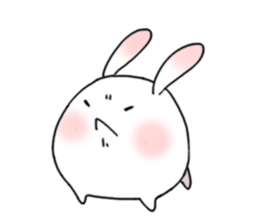 mochi mochi white rabbit life sticker #5750337